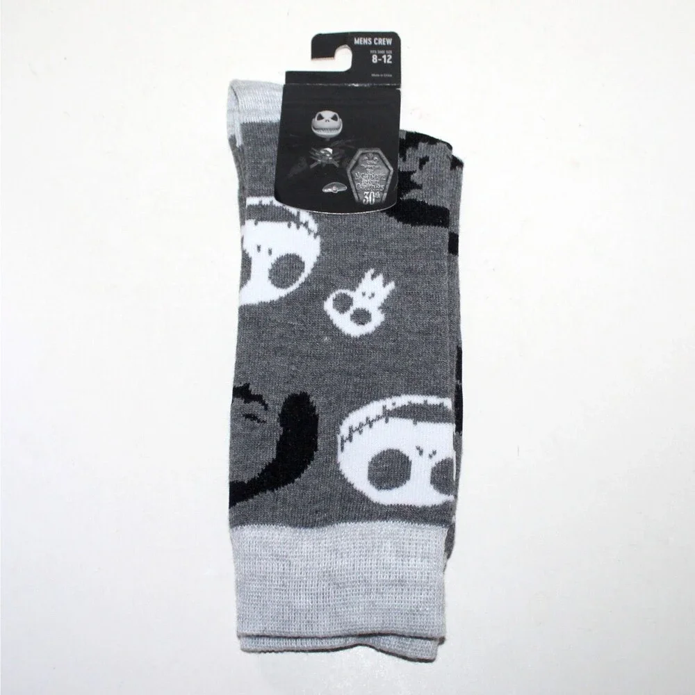 Nightmare Before Christmas 30th Anniversary Men Crew Socks size 8 - 12 Disney